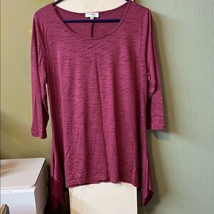 Elegant Long Sleeve Burgundy Top